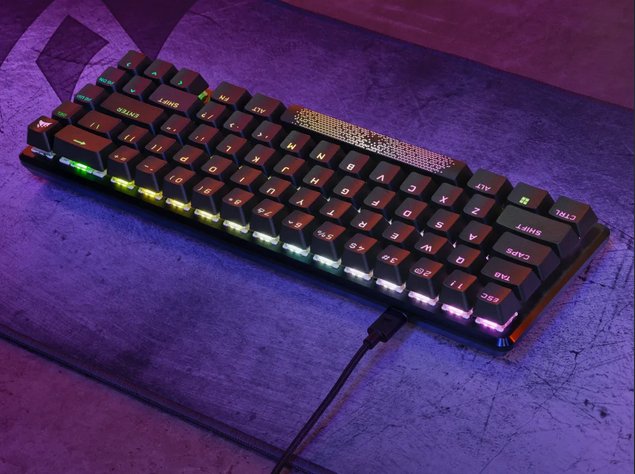 Teclado Alemán Corsair K65 Pro Mini Usb Qwertz Negro