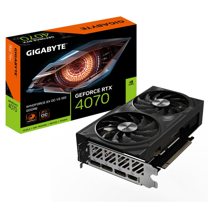 Tarjeta Gráfica Vga Gigabyte Geforce® Rtx 4070 12gb Windforce 2x Oc V2