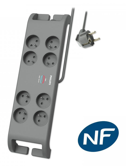 Philips Multiplug Sp 8-Socket 2m Grey