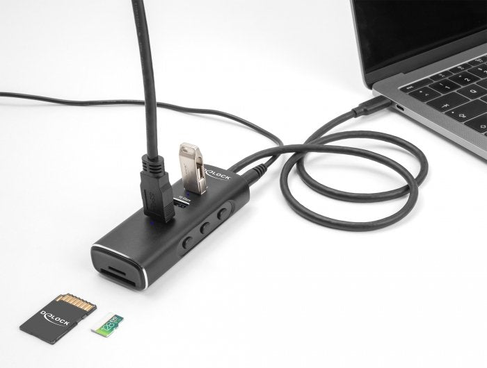 EAN 4043619642342 - DeLOCK 64234 hub de interfaz USB 3.2 Gen 1 (3.1 Gen 1) Type-C 10000 Mbit/s Negro imagen 4