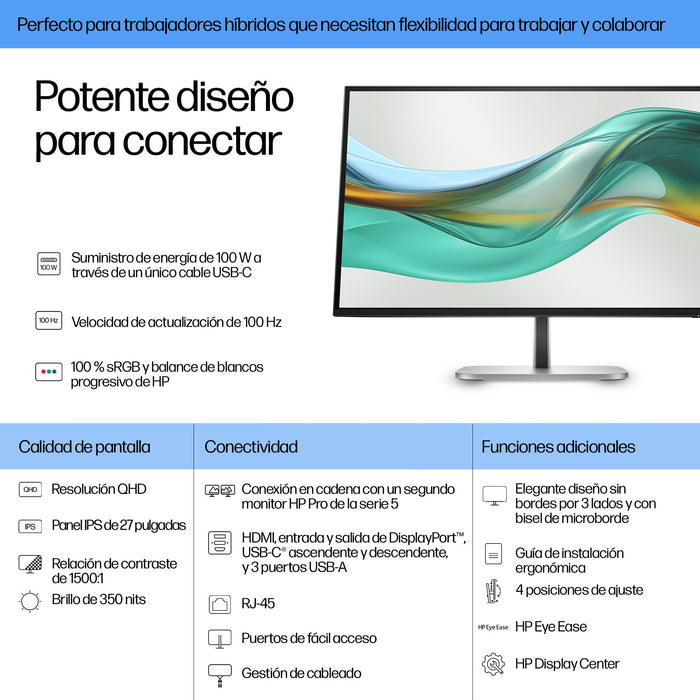 EAN 5715063760413 - HP Series 5 Pro 527pu pantalla para PC 68,6 cm (27") 2560 x 1440 Pixeles Quad HD LCD Negro imagen 3