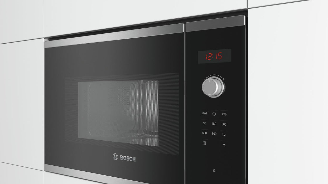 EAN 4242005038855 - Bosch Serie 4 BFL523MS0 microondas Negro, Acero inoxidable Solo microondas Integrado 20 L 800 W imagen 3
