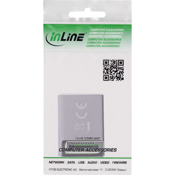 Inline® Displayport 1.4 Adapter, Displayport Macho / Female, 90° Top, 8k Uhd