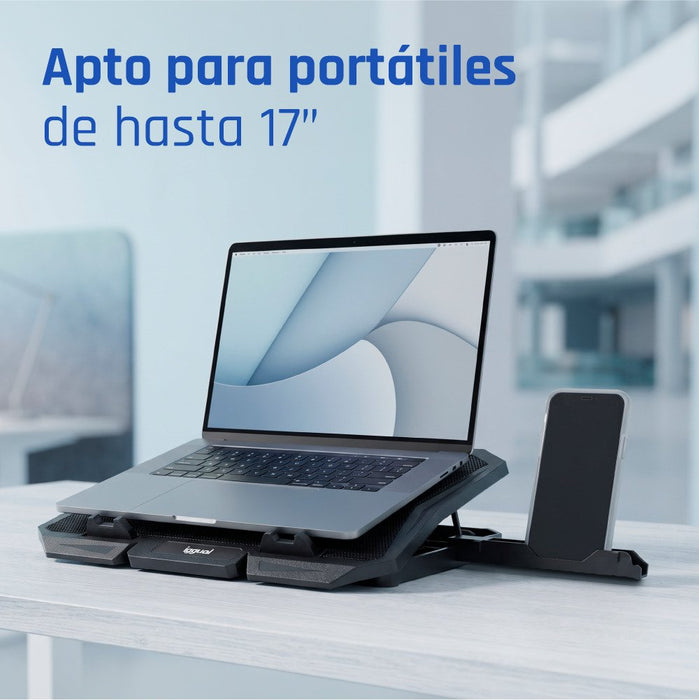 EAN 8435364319703 - iggual RP6V17 Soporte para ordenador portátil Negro 43,2 cm (17") imagen 5