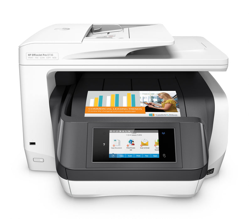 EAN 0889894310675 - HP OfficeJet Pro 8730 All-in-One Printer Inyección de tinta térmica A4 2400 x 1200 DPI 24 ppm imagen 1
