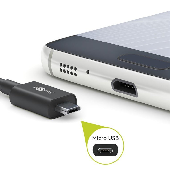 EAN 4040849438370 - Goobay 43837 cable USB USB 2.0 1 m USB A Micro-USB B Blanco imagen 6