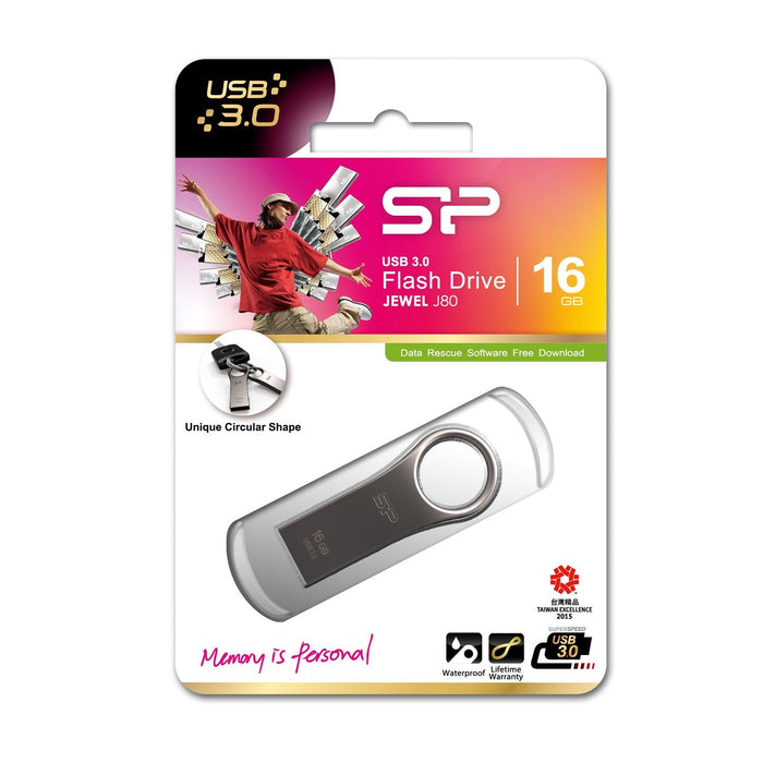 Pendrive Silicon Power Jewel J80 Usb 3.1 16gb Titanio