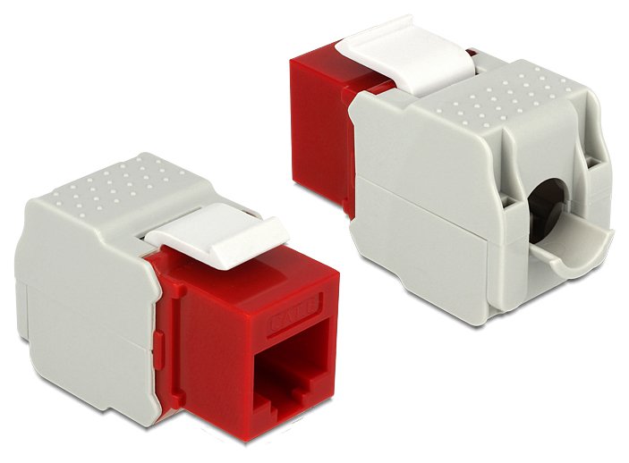 Keystone Modul Rj45 Buchse > Lsa Cat.6 Utp Rot