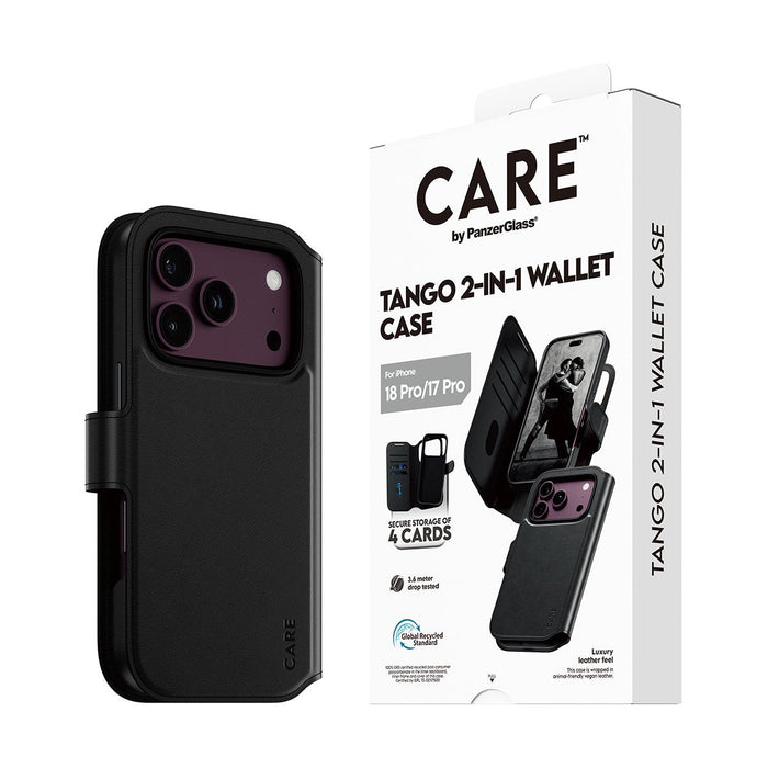 Panzerglass Care By ® Tango 2-In-1 Wallet Case Negro M. Magsafe Iphone 2026 Pro  17 Pro, Cover, Apple - Iphone 2026 Pro, Apple - Iphone 17 Pro, Transparente