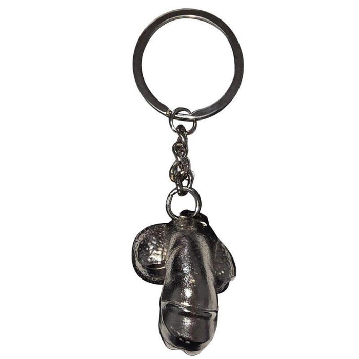 Diablo Picante - Llavero Metal Pene Encogido Plata