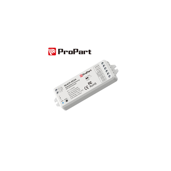 Dimmer Receiver +Push Dim12/24v 4ch*3a/12a 12-24vdc Rf2.4g
