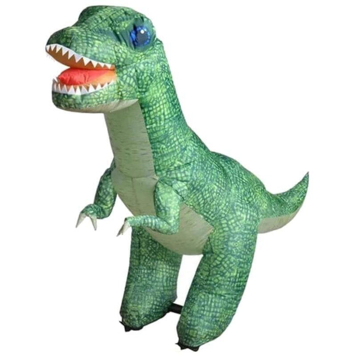 Dinosaurio Inflable D019 Control Remoto 2.4ghz Ruidos Dinosaurio Autoinflable Verde