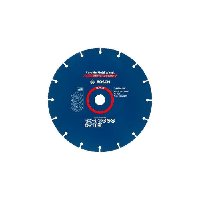 Disco De Corte Bosch Professional Expert Carbide Multiwheel, Ø 230 Mm, Diámetro 22,23 Mm, Recto 2608901682