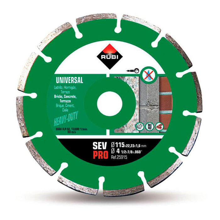 Disco Diamante Sev Ø115mm Pro 25915 Rubi