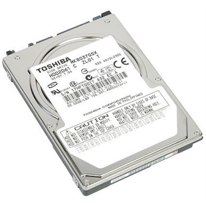 Disco Hd Toshiba 2,5" 80gb Satasata 5400rpm  Mk8037gsx