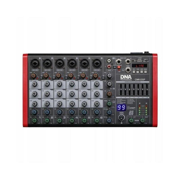 Dna Cm8-Dsp - Mezclador De Audio Usb Con Reproductor Mp3