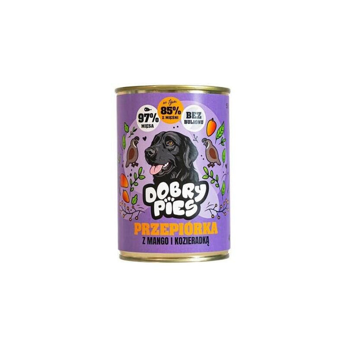 Dobry Pies Przepiórka Z Mango I Kozierdka Mokra Karma Para Perro 400g