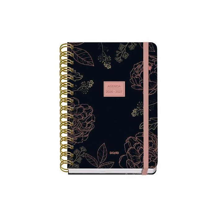 Dohe Agenda Escolar Premium A5 Espiral Doble Sv Cartón Forrado Mod. Noir 2026-2027