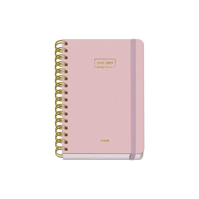 Dohe Agenda Escolar Premium A5 Espiral Doble Sv Cartón Forrado Rosa 2026-2027