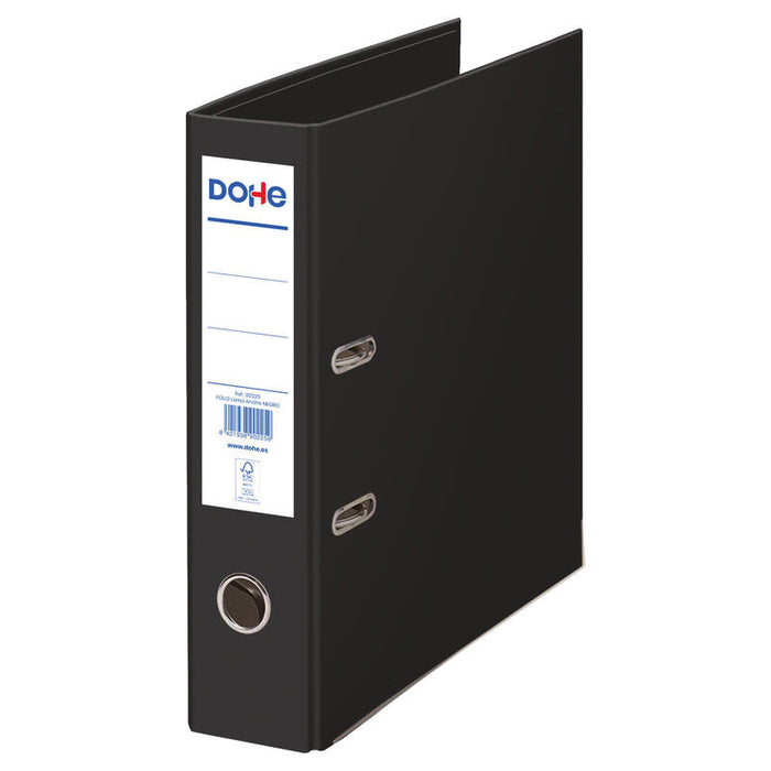 Dohe Archivador Ecofile Folio 320x285mm - Carton Rigido Forrado - Ollao, Rado, Tarjetero Adhesivo - Cantonera Metalica