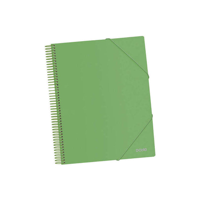 Dohe Carpeta Con 20 Fundas Tamaño A4 - Tapa De Polipropileno Opaco 800 Micras - Fundas Transparentes 80 Micras -