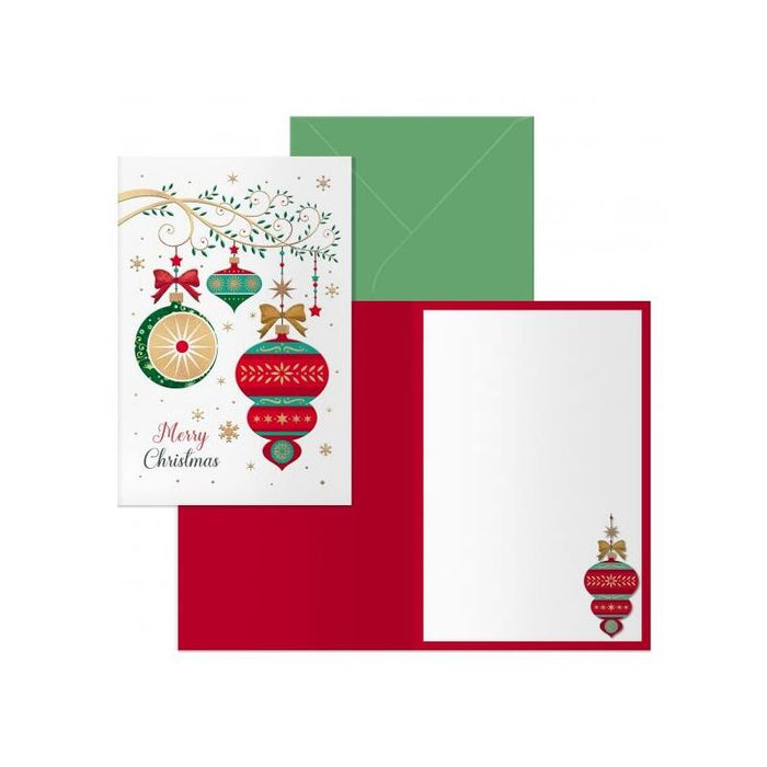 Dohe Cascabel Pack De 6 Tarjetas De Felicitacion Navideña Con Sobre - Tamaño Cerrada 11.5x17cm, Abierta 23x17cm - Papel