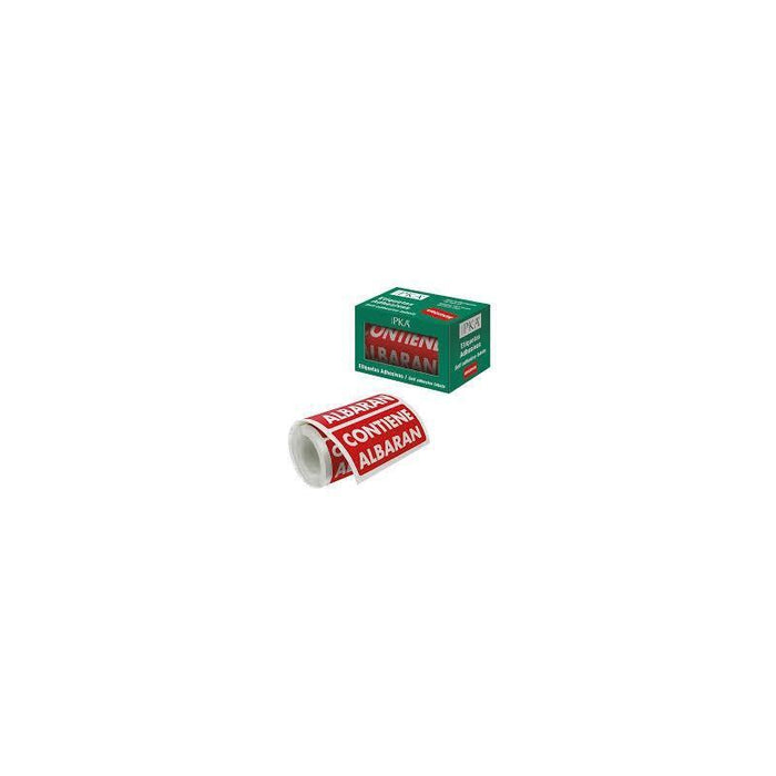 Dohe Packia Rollo Etiquetas Adhesivas Preimpresas Para Envíos / 100 X 50 Mm / "Contiene Albarán"