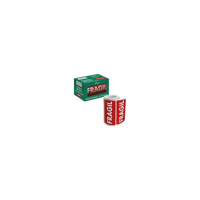 Dohe Packia Rollo Etiquetas Adhesivas Preimpresas Para Envíos / 100 X 50 Mm / "Fragil"