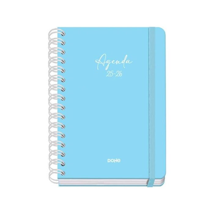 Dohe Serenity Agenda Escolar 25/26 Espiral Wire?O A5 - Semana Vista - Papel 80g/M2 - 4 Hojas De Pegatinas - Cubierta De