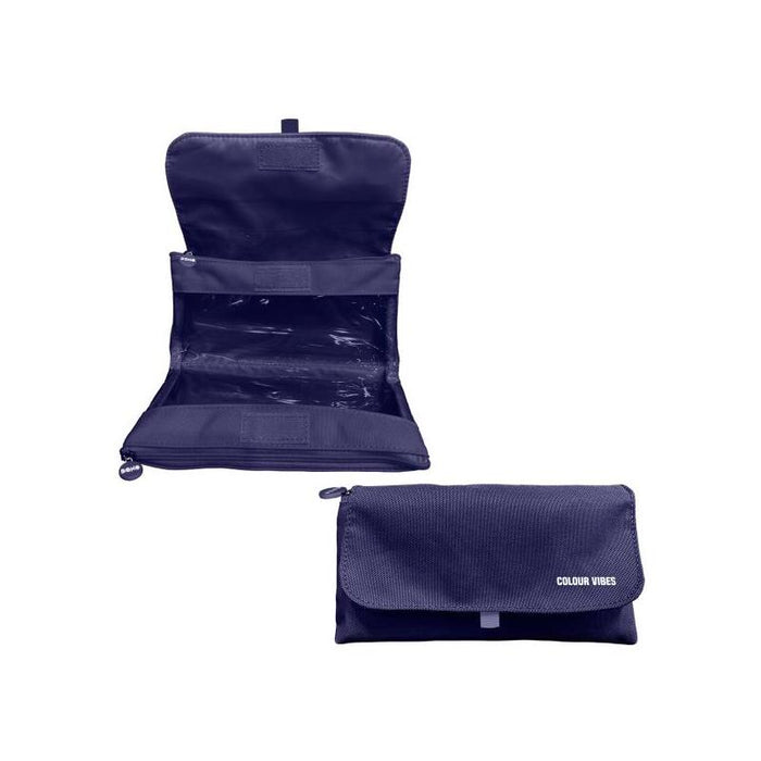 Dohe Vibes Portatodo Doble - Solapa Con Bolsillo Interior - Cremallera - Ventanas Transparentes - Poliester - 22x11x6cm