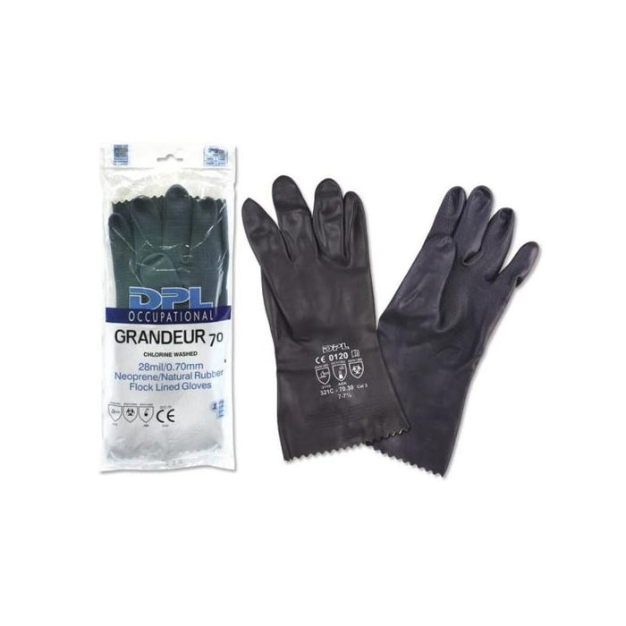 Dpl Occupational Grandeur Guantes Industriales Talla 9-9 1/2 - Flocados - Espesor En Palma De 0,7mm - Industria