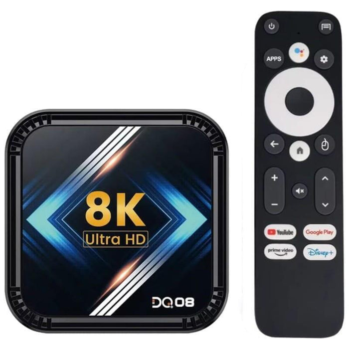 Dq08 8k Rk3528 2gb/16gb Wifi Dual Control Voz Android 13 Negro - Android Tv