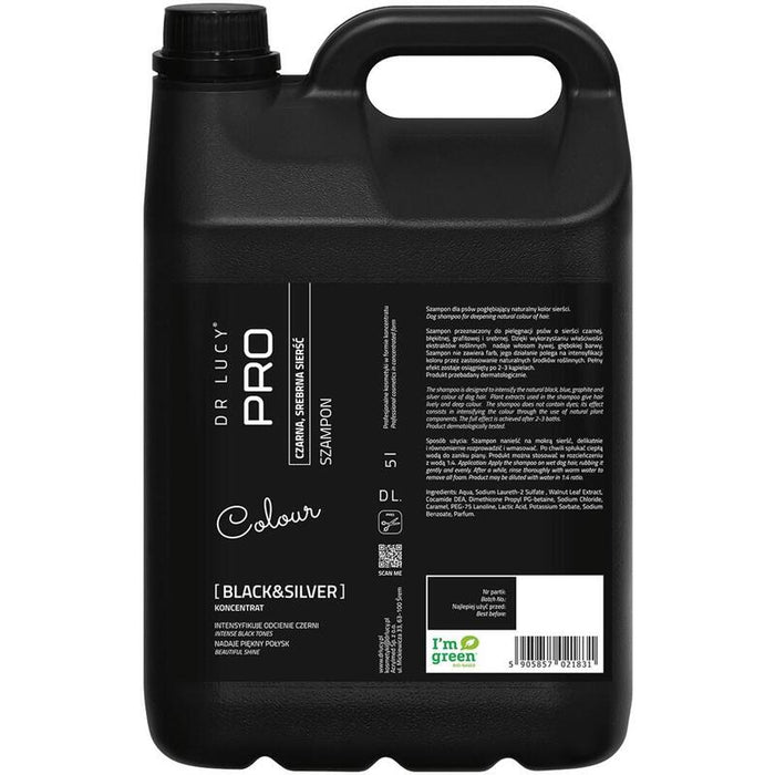 Dr Lucy Black & Silver - Champú Para Pelaje Oscuro Para Perros - 5 L