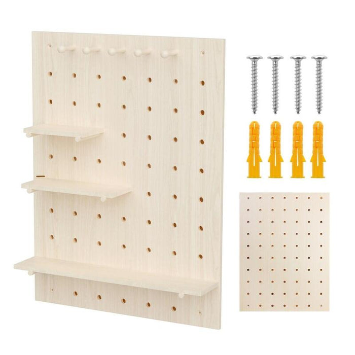 Organizador De Madera Para Pizarra Blanca Maclean, Color Madera Clara, 60x80 Cm, Máx. 20 Kg, Mc-131 Wd