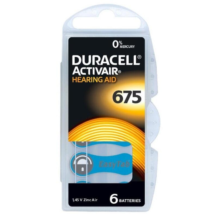 Duracell Pila Audiofono Da675 1,45v Activair 0%Mg Caja De 10  Blister*6