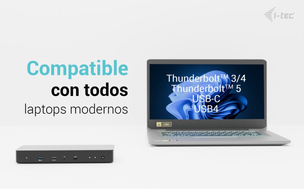 I-Tec Thunderbolt 4 Intelligent Dual Display Ds 1x Tb4 2x Dp 1x Glan 1x Usb-C Gen2 3x Usb-A Gen2 1x Usb 2.0 1x Audio Mic Pd 90w Kl
