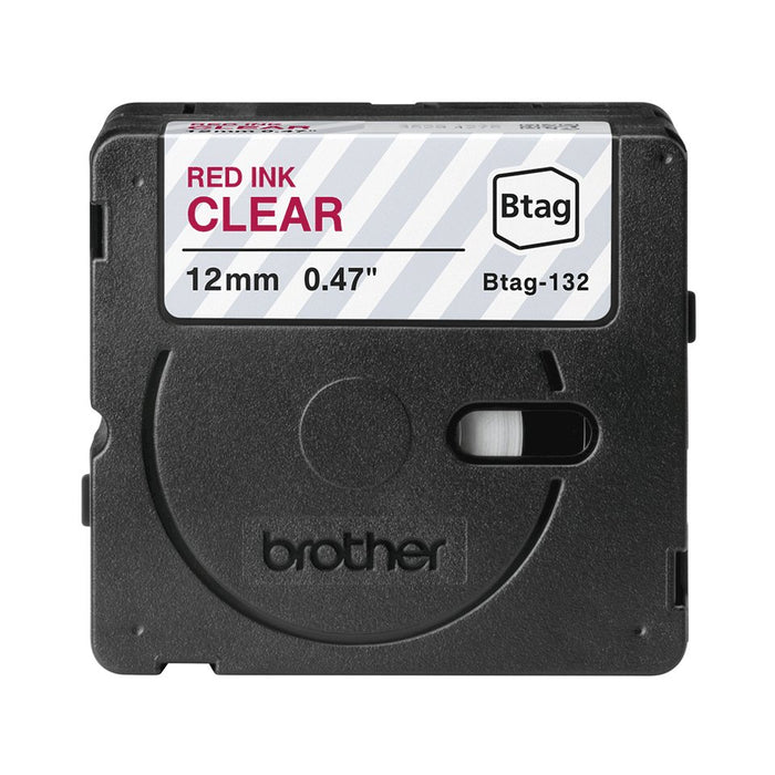 EAN 4977766835978 - Brother BTAG-132 cinta para impresora de etiquetas Rojo sobre transparencia imagen 2