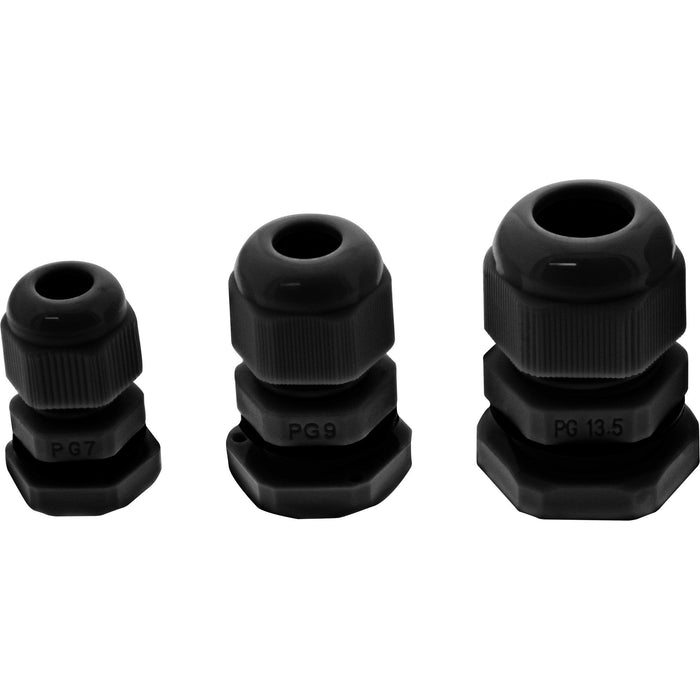Prensaestopas Inline Nylon Ip68 3,5 - 6mm Negro 10 Uds.