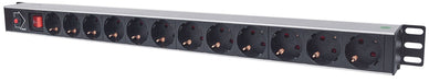 EAN 0766623714044 - Intellinet 714044 unidad de distribución de energía (PDU) 12 salidas AC 1U Negro imagen 1