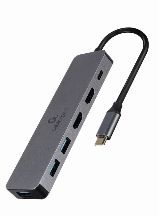 EAN 8716309127080 - Gembird A-CM-COMBO3-03 hub de interfaz USB 3.2 Gen 1 (3.1 Gen 1) Type-C 5000 Mbit/s Gris imagen 2
