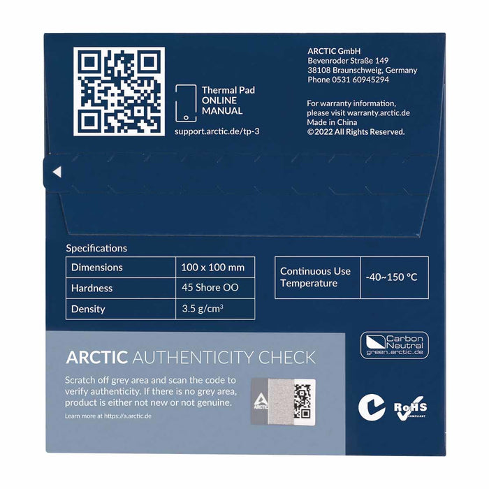 EAN 4895213703963 - ARCTIC TP-3 compuesto disipador de calor Parche térmico imagen 5