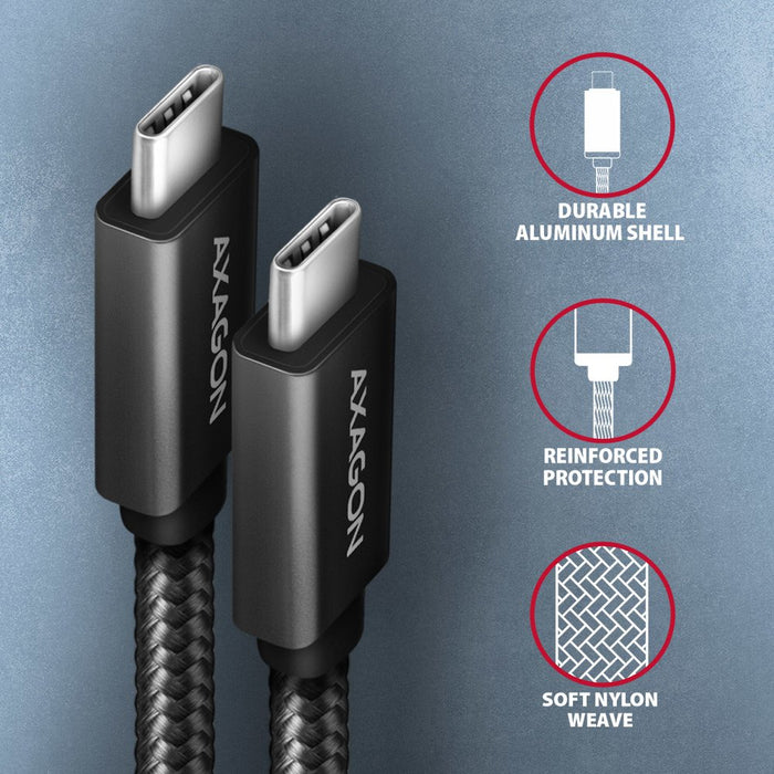 EAN 8595247908865 - Axagon BUCM32-CM05AB cable USB USB 3.2 Gen 2x2 0,5 m USB C Negro imagen 3