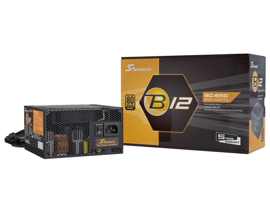 Fuente De Alimentación Seasonic Atx 650w B12 Bc 650 80 Bronze No Modular Vent 120mm