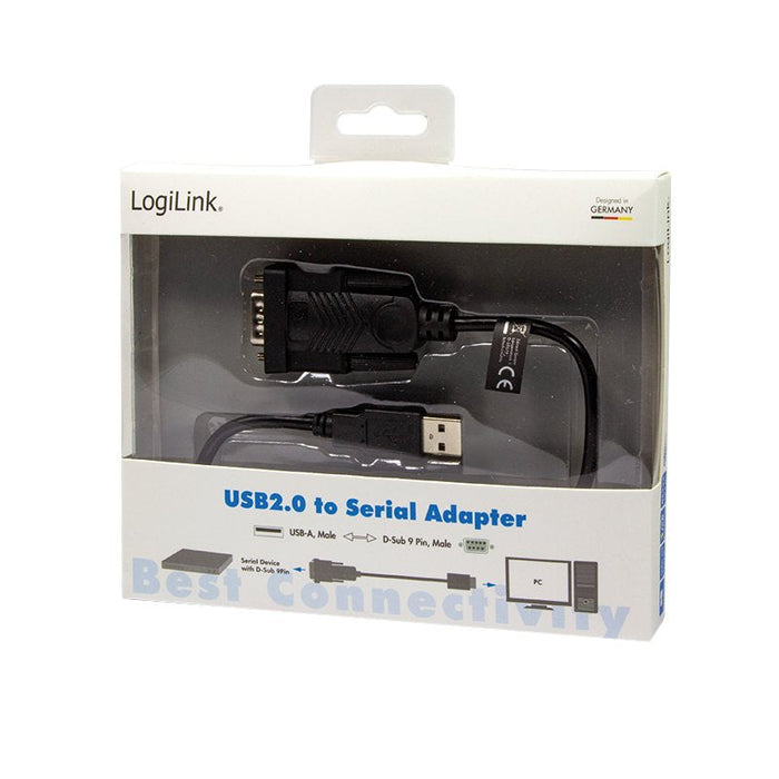 Logilink Au0048 Adaptador De Cable Usb 2.0 Rs-232 Negro