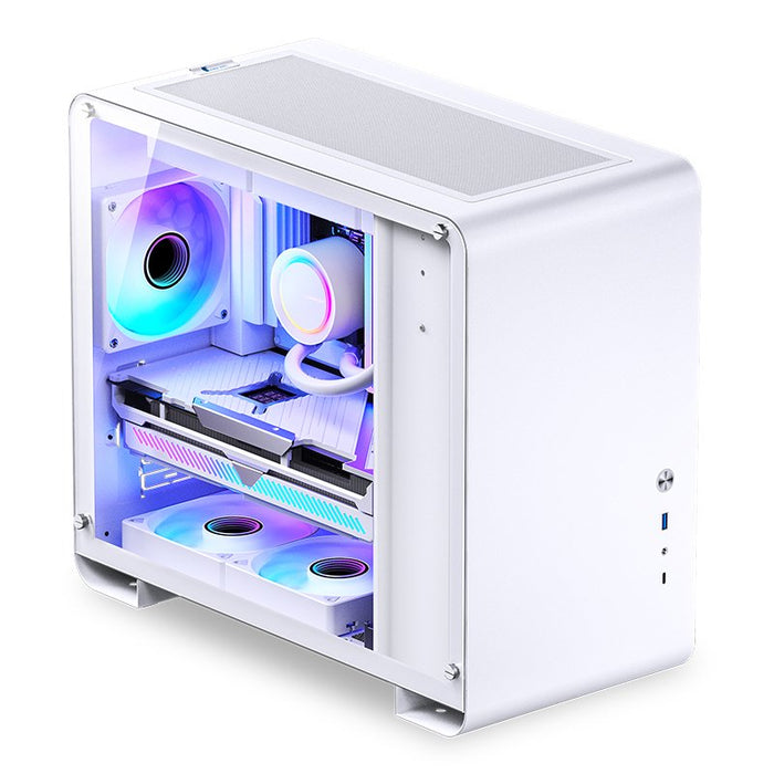 Jonsbo U4 Mini Micro-Atx-Gehäuse, Temperojo Glass - Blanco
