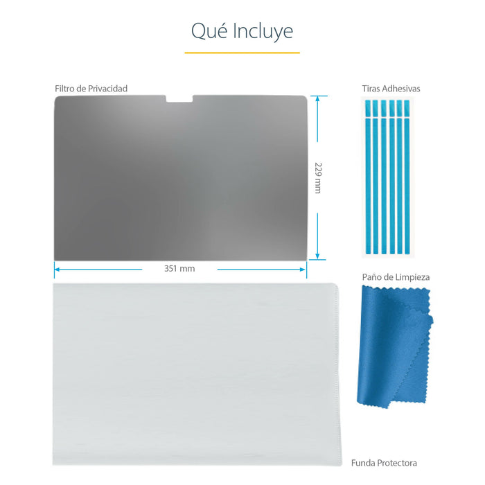 EAN 0065030900478 - StarTech.com 16M21-PRIVACY-SCREEN filtro para monitor 40,6 cm (16") Portátil Filtro de privacidad para pa imagen 13