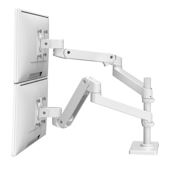 Ergotron Lx Pro - Kit De Fijación (Doppelarm) - Para 2 Lcd-Displays - Lochplatte-Montaje - Aluminium - Blanco - Tamaño De Pantalla: Hasta 61 Cm (Hasta 24 Pulgadas)