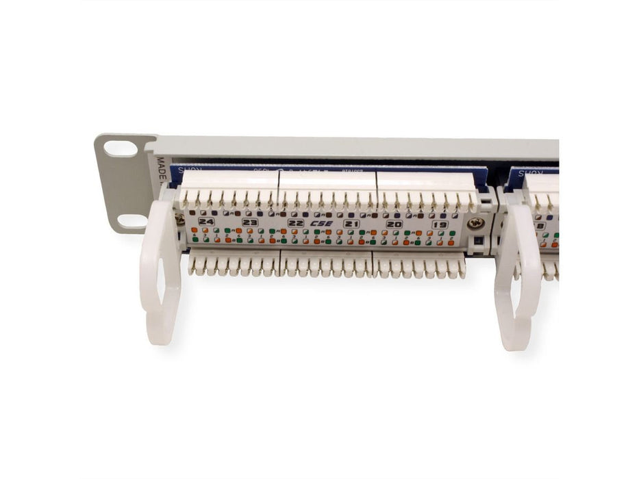 Roline Kat.5e Class D 48,26cm 19zoll-Patchpanel 24 Ports Utp Grau