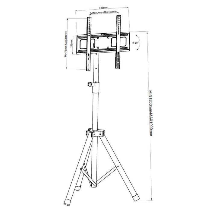 EAN 8051128108002 - Techly ICA-TR17T2 soporte para pantalla de señalización 152,4 cm (60") Negro imagen 3