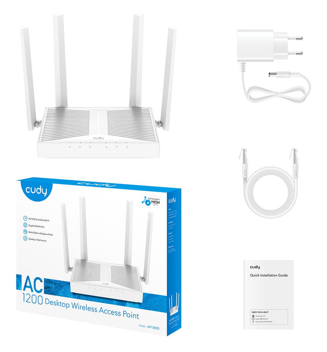 EAN 6971690793920 - Cudy AP1300D punto de acceso inalámbrico 867 Mbit/s Blanco Energía sobre Ethernet (PoE) imagen 3